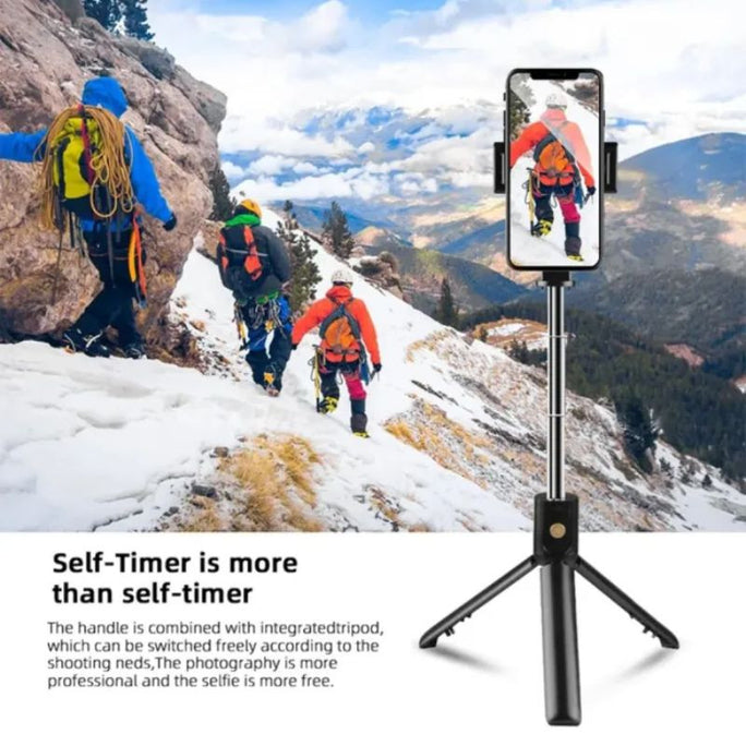 3 in 1 R1 Selfie Stick Tripod Stand Holder with Bluetooth 360 Degree Rotatable