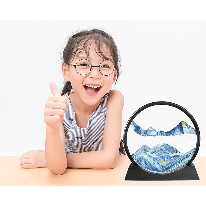 3D Moving Sand Art Desk Lamp Flowing Sand Painting Night Light