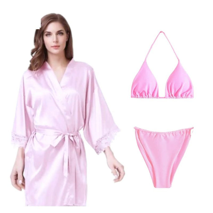 Bihaam Silk Wear 1 Piece Sexy Nighty Sleepwear Silk Satin Night Dress Lingerie Set