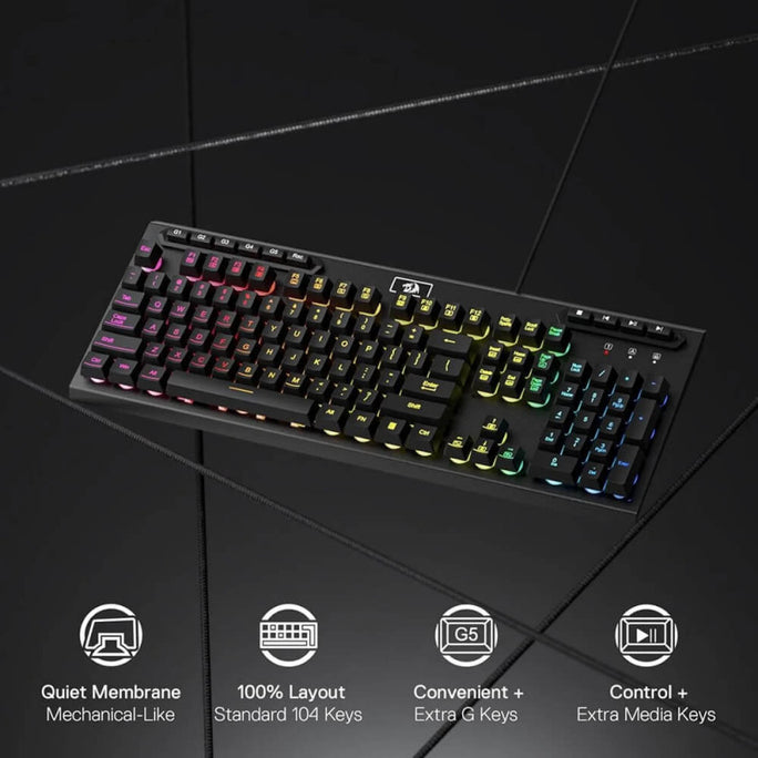 Redragon K513 Aditya Membrance RGB 5 Macro Keys Keyboard