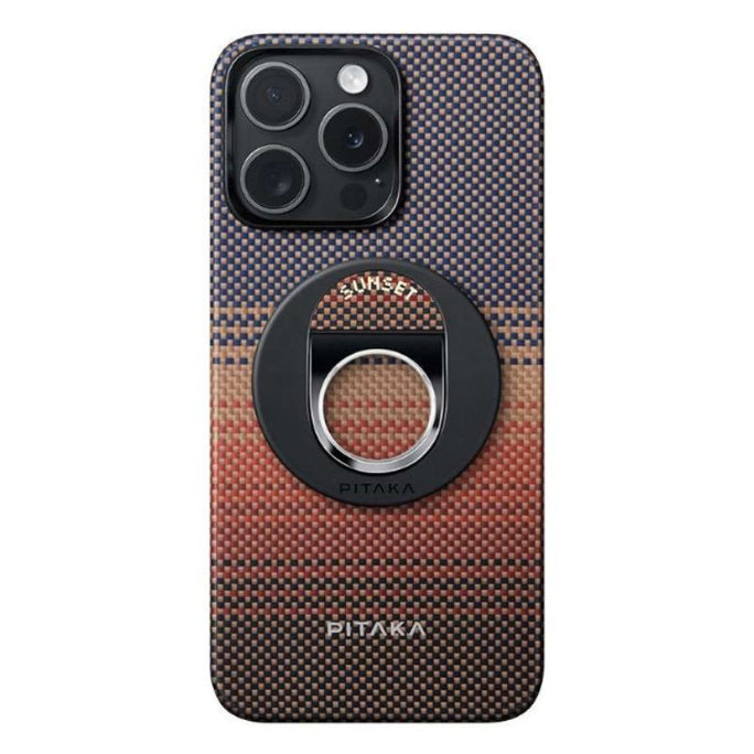 Pitaka Sunset Moonrise Tactile Woven Case with MagSafe Grip3 for iPhone 16 Pro Max - (Sunset)