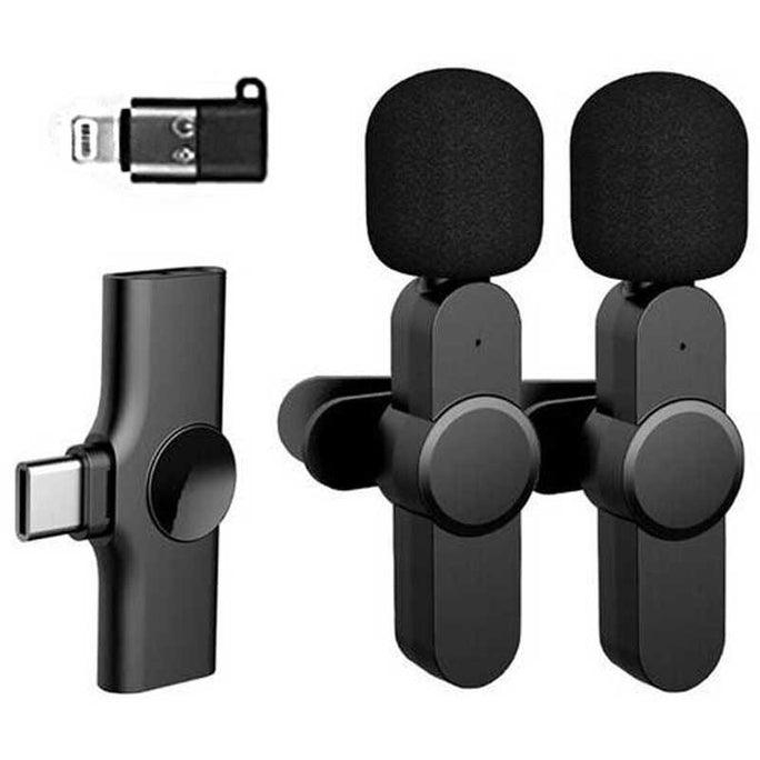 Dual K9 Wireless Collar Microphone for USB-C & iPhone