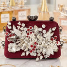 Milli Legacy Velvet Floral Evening Clutch For Women