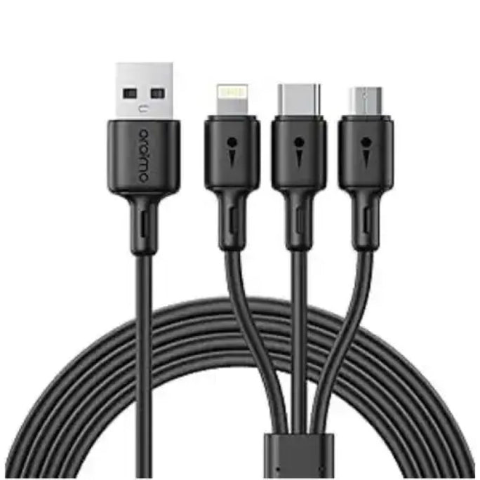 Oraimo OCD-118MCL DuraLine 3-in-1 2.4A Fast Charging Cable (USB-A to Type-C / Lightning / Micro-USB)
