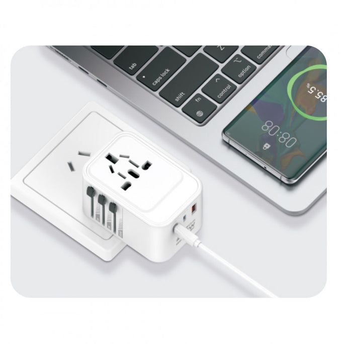 XZone X-TA20 45W Universal Travel Converter Adapter Fast Charging