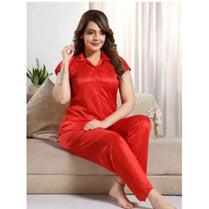 Bihaam Silk Wear - Pure Silk Jersey Button Open Night Dress | Nighty | Pajama Shirt | PJ |
