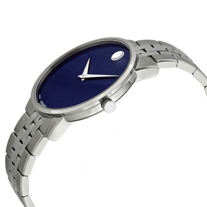 Movado 0607212 Men’s Swiss Made Quartz Stainless Steel Blue Dial 40mm Watch