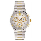 Versace VEZ900321 Men’s Quartz Swiss Made Two-tone Stainless Steel Silver Dial 43mm