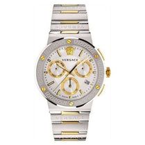 Versace VEZ900321 Men’s Quartz Swiss Made Two-tone Stainless Steel Silver Dial 43mm