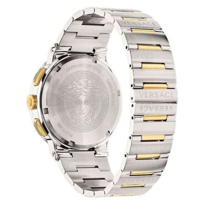 Versace VEZ900321 Men’s Quartz Swiss Made Two-tone Stainless Steel Silver Dial 43mm
