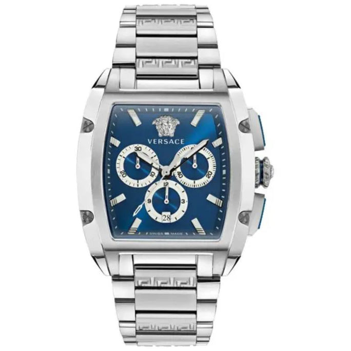 Versace VE6H00423 Men’s Quartz Swiss Made Silver Stainless Steel Blue Dial 42mm