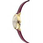 Versace VEHC00219 Women’s Quartz Swiss Made Maroon Leather Strap White Dial 36mm
