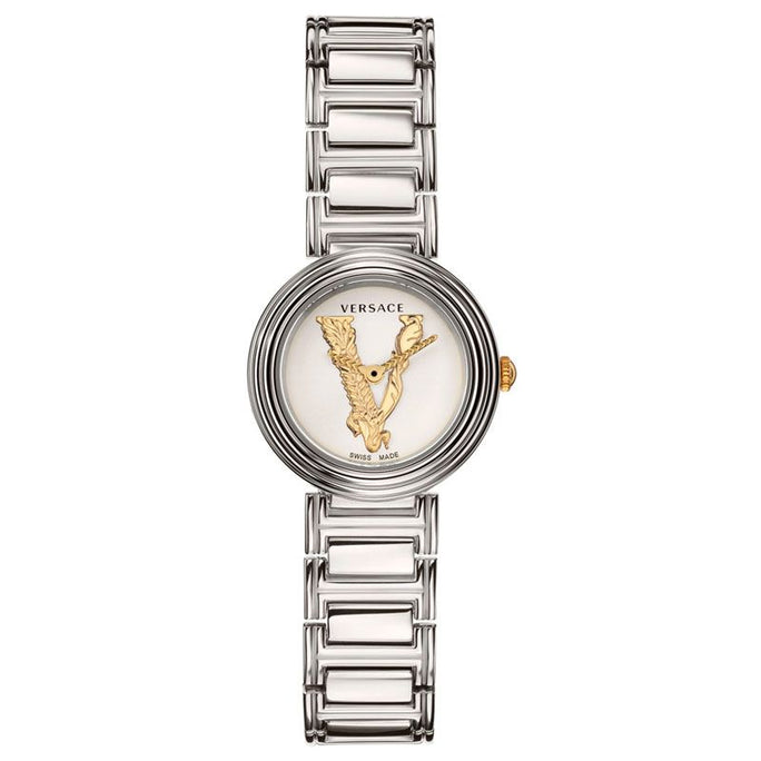 Versace VET300621 Women’s Quartz Swiss Made Silver Stainless Steel Silver Dial 28mm