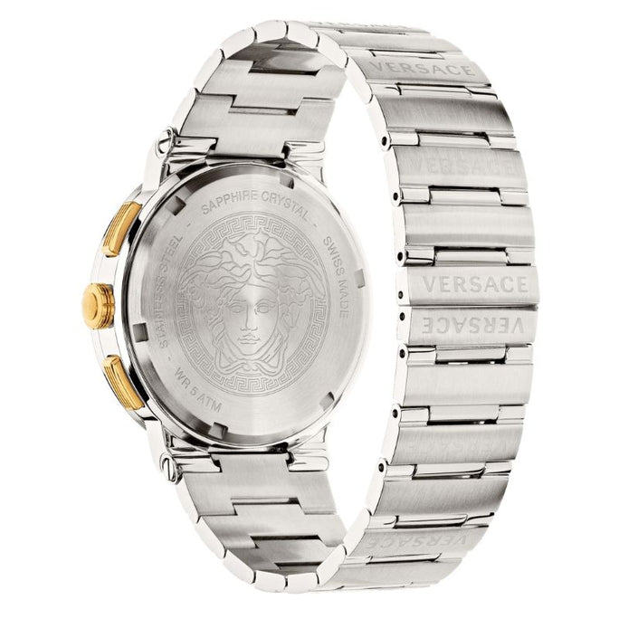 Versace VEZ900221 Men’s Quartz Swiss Made Silver Stainless Steel Blue Dial 43mm