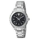 Versace V12020015 Women’s Quartz Swiss Made Silver Stainless Steel Black Dial 35mm