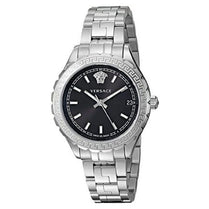 Versace V12020015 Women’s Quartz Swiss Made Silver Stainless Steel Black Dial 35mm